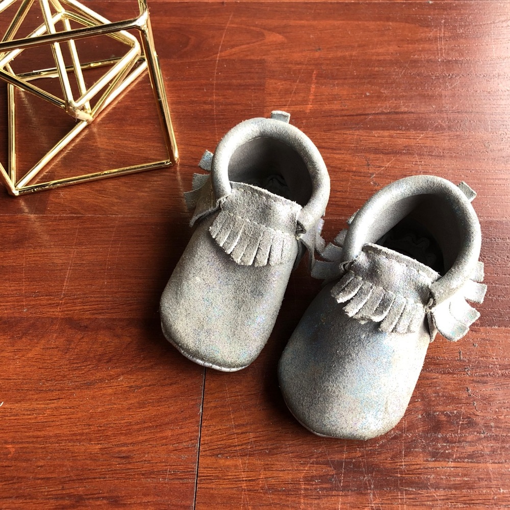 Freshly Picked | Oil Slick Hologram  Moccasins